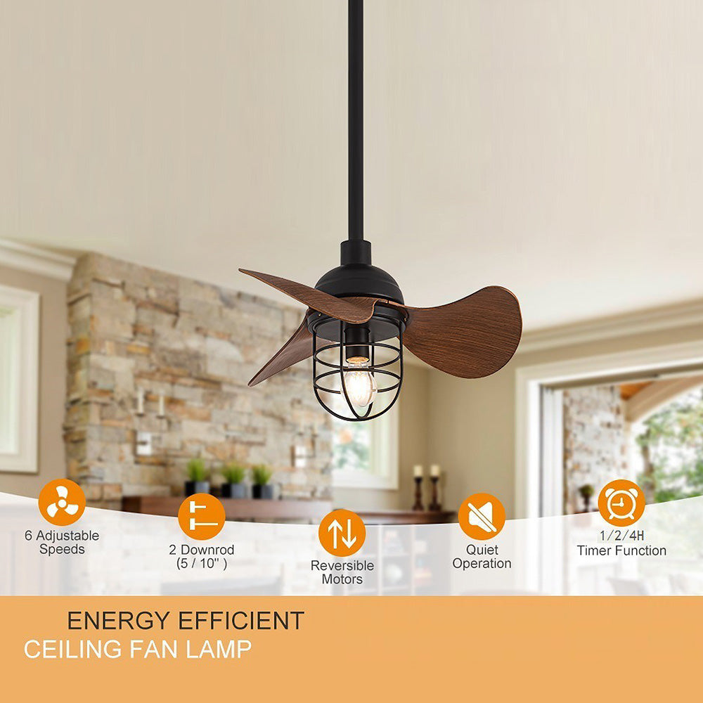 Charming Modern Dark Walnut Ceiling Fans with Integrated Lighting for Stylish Home Decor