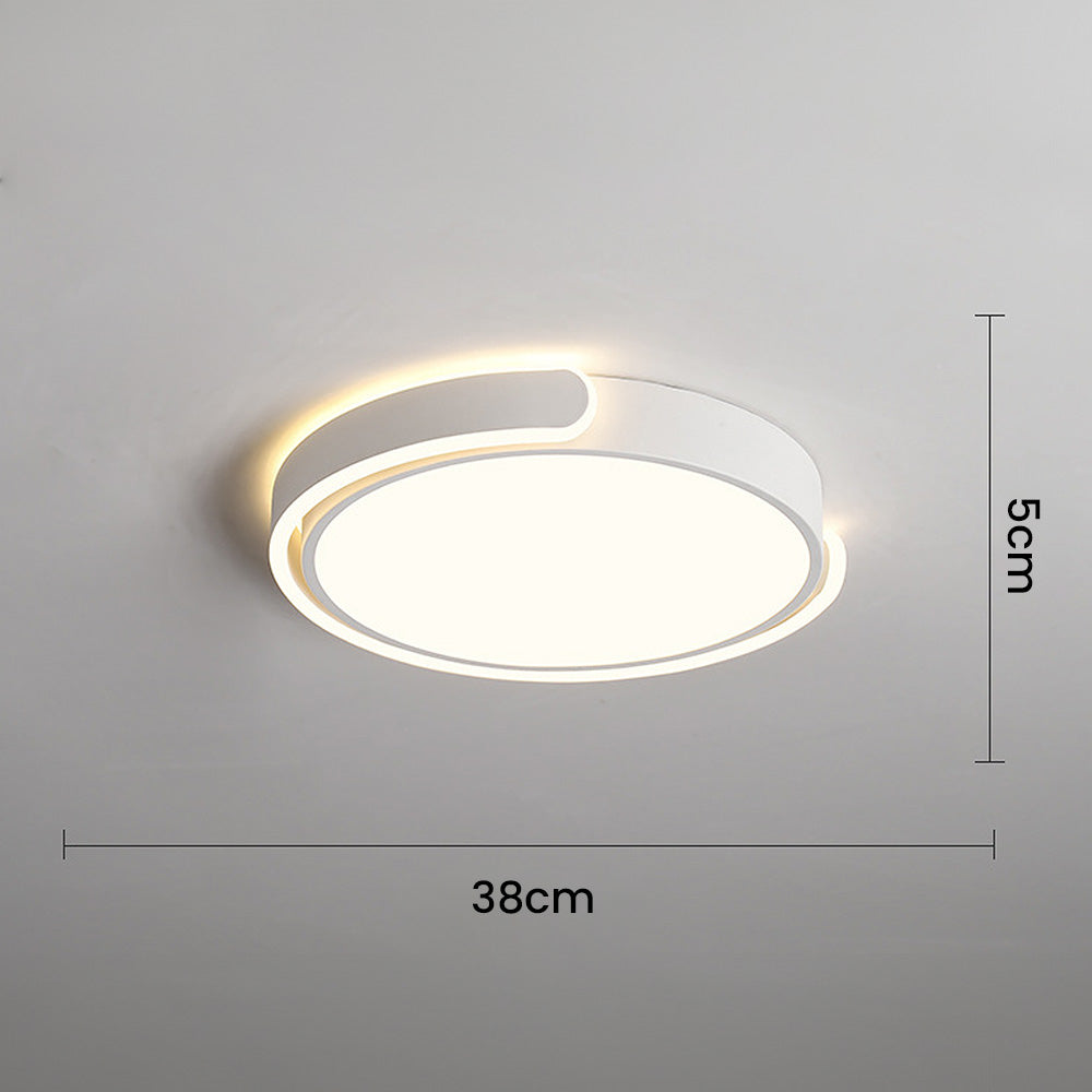 Sleek Minimalist Round Acrylic LED Ceiling Light for Modern Bedrooms - Stylish Illumination for Contemporary Spaces