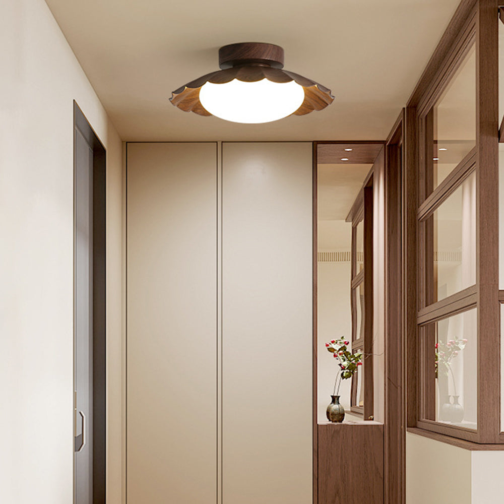 Plafonnier Vintage en Acrylique à Montage Affleurant