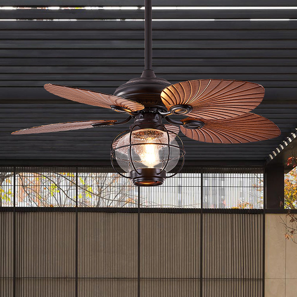 Sleek Black Creative Ceiling Fans with Outdoor Lighting for Stylish Home and Garden Spaces