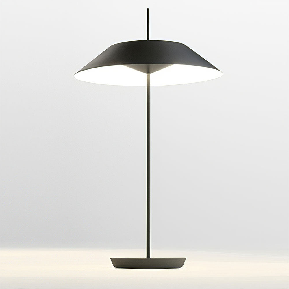 Sleek White Tapered LED Table Lamp with Simple Metal Design for Modern Home Lighting Solutions