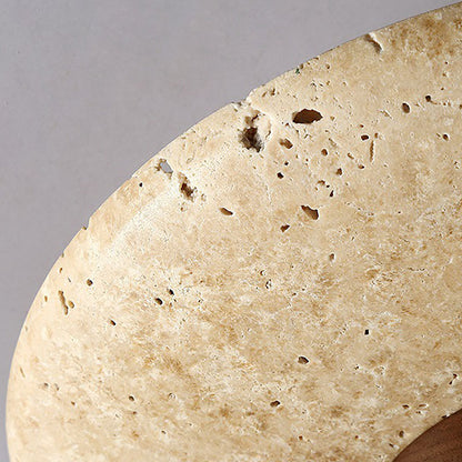 Plafonnier Cylindre en Bois à Montage Affleurant