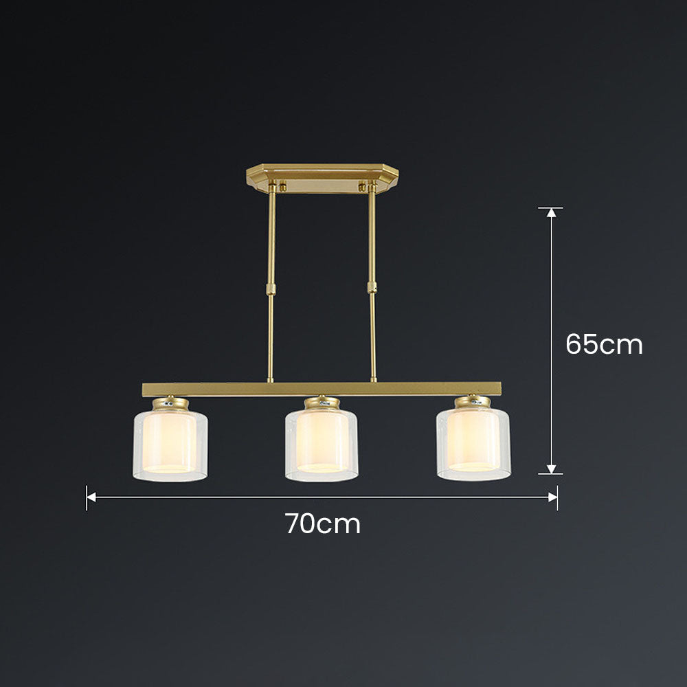 Lampada da soffitto in vetro per isola cucina moderna