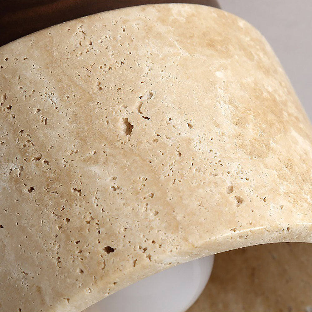 Plafonnier Cylindre en Bois à Montage Affleurant