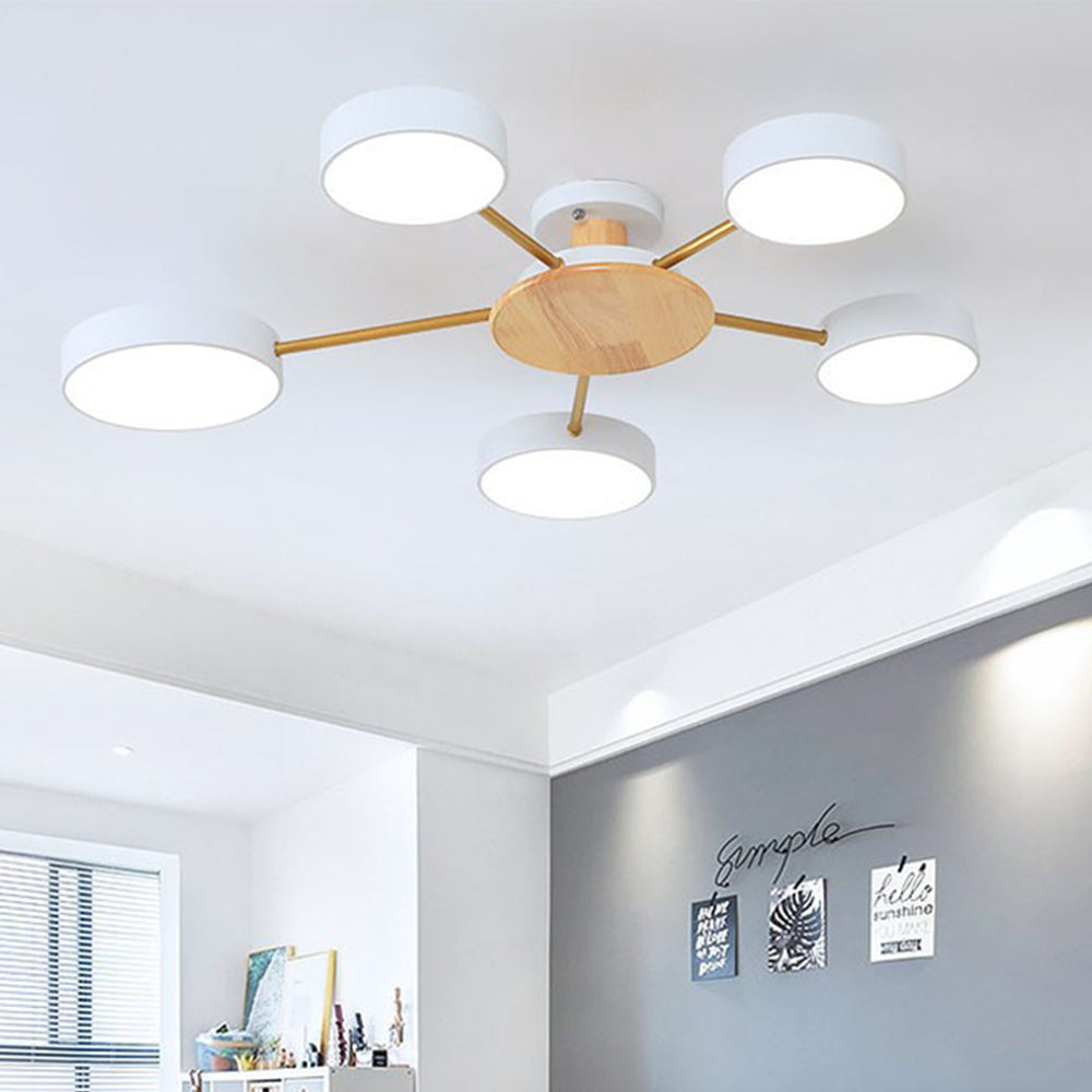 Multi-Bulb Round LED Ceiling Light for Bedrooms - Stylish Illumination for Modern Home Décor