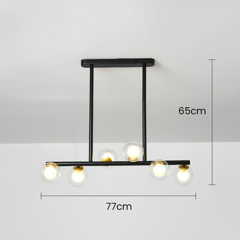 Nordic Style Glass Ceiling Bar Lights for Modern Kitchens - Elegant Illumination for Contemporary Home Decor