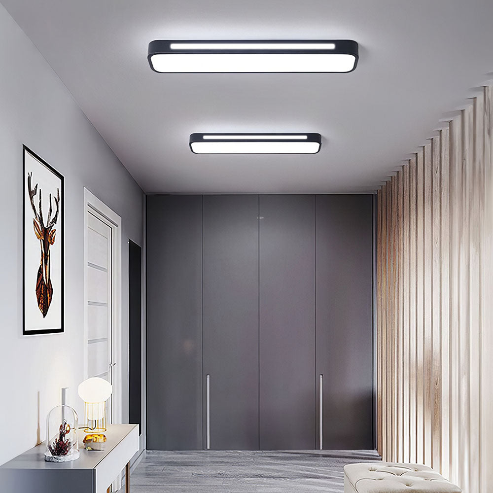 Nordic Minimalist Long LED Ceiling Light Fixture - Modern Design for Elegant Home Illumination and Stylish Ambiance