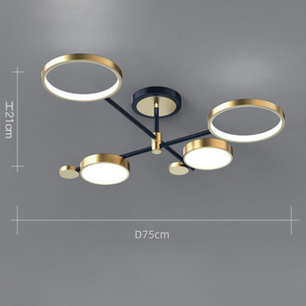 Contemporary LED Ceiling Light for Living Room - Modern Rings Design for Stylish Illumination and Ambience