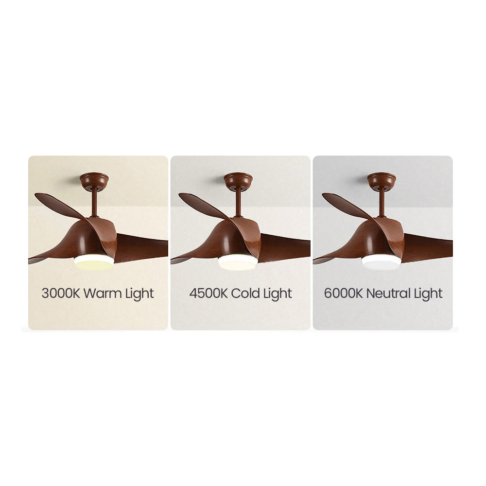 Wooden Flush Ceiling Fan with LED Light and Remote Control for Effortless Comfort and Style in Your Home