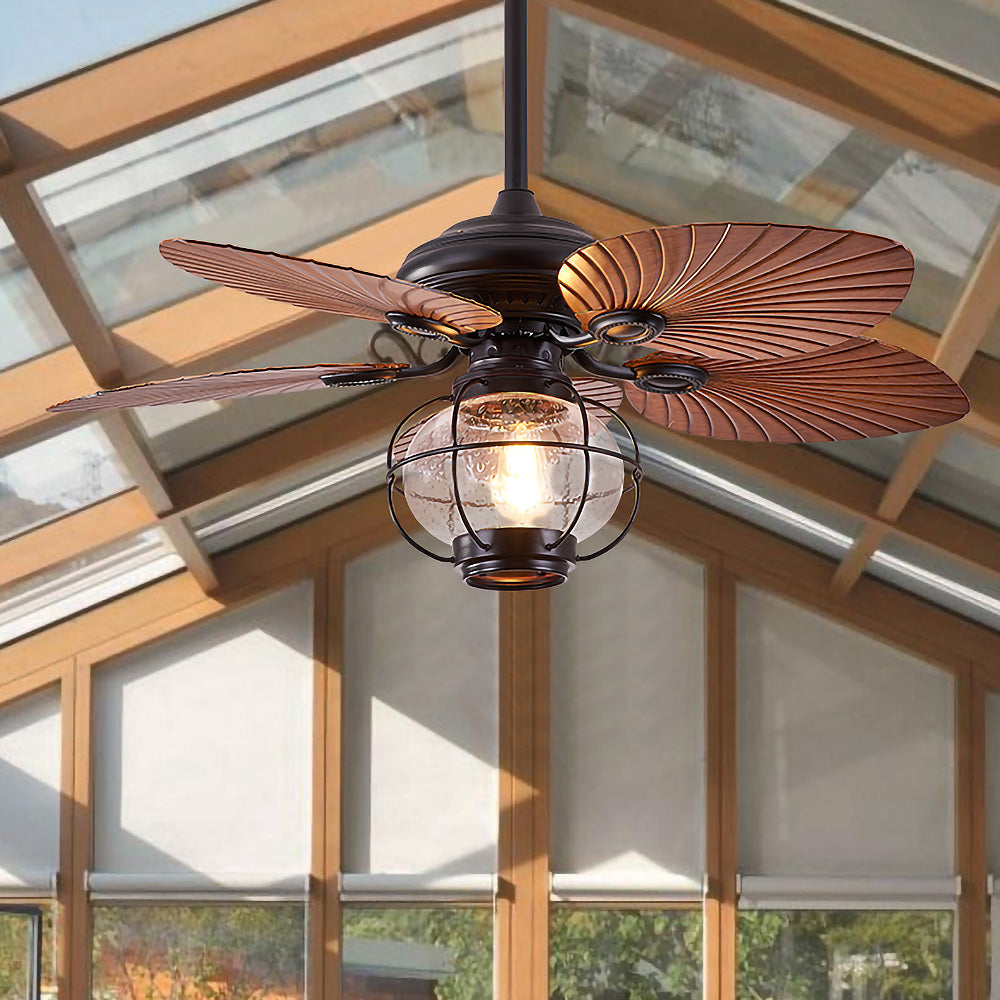 Sleek Black Creative Ceiling Fans with Outdoor Lighting for Stylish Home and Garden Spaces