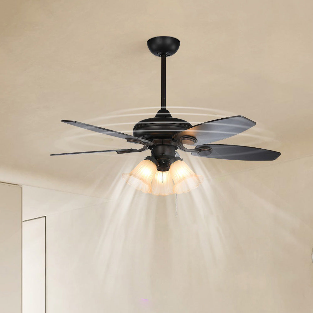 Coffee-Coloured Ceiling Fans with Integrated Lights for Stylish Home Comfort and Illumination