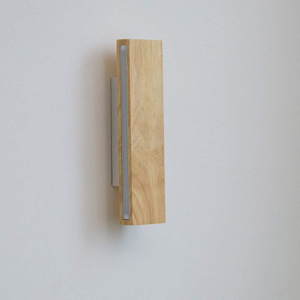 Wall Light With Rotatable Wood LED Design