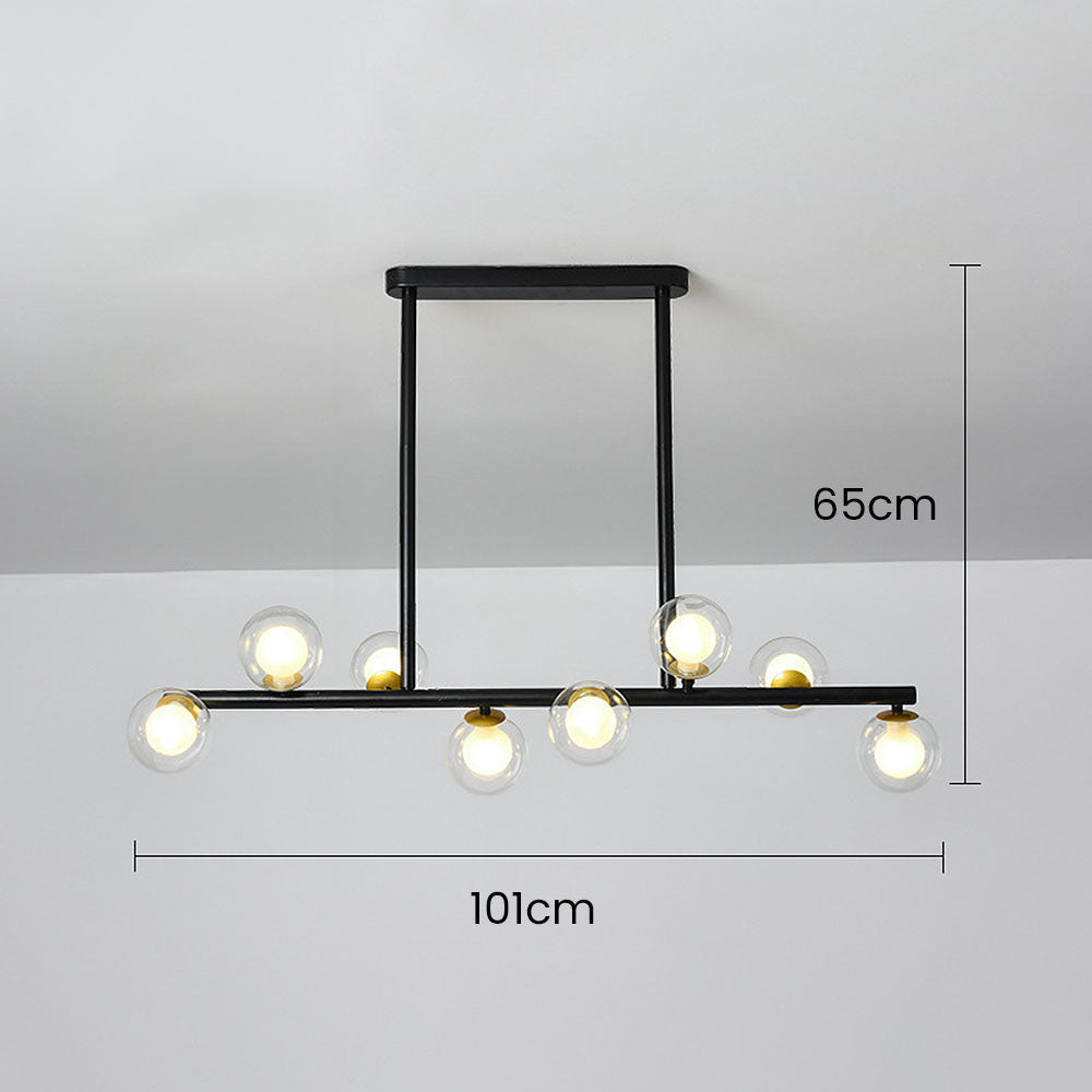 Nordic Style Glass Ceiling Bar Lights for Modern Kitchens - Elegant Illumination for Contemporary Home Decor