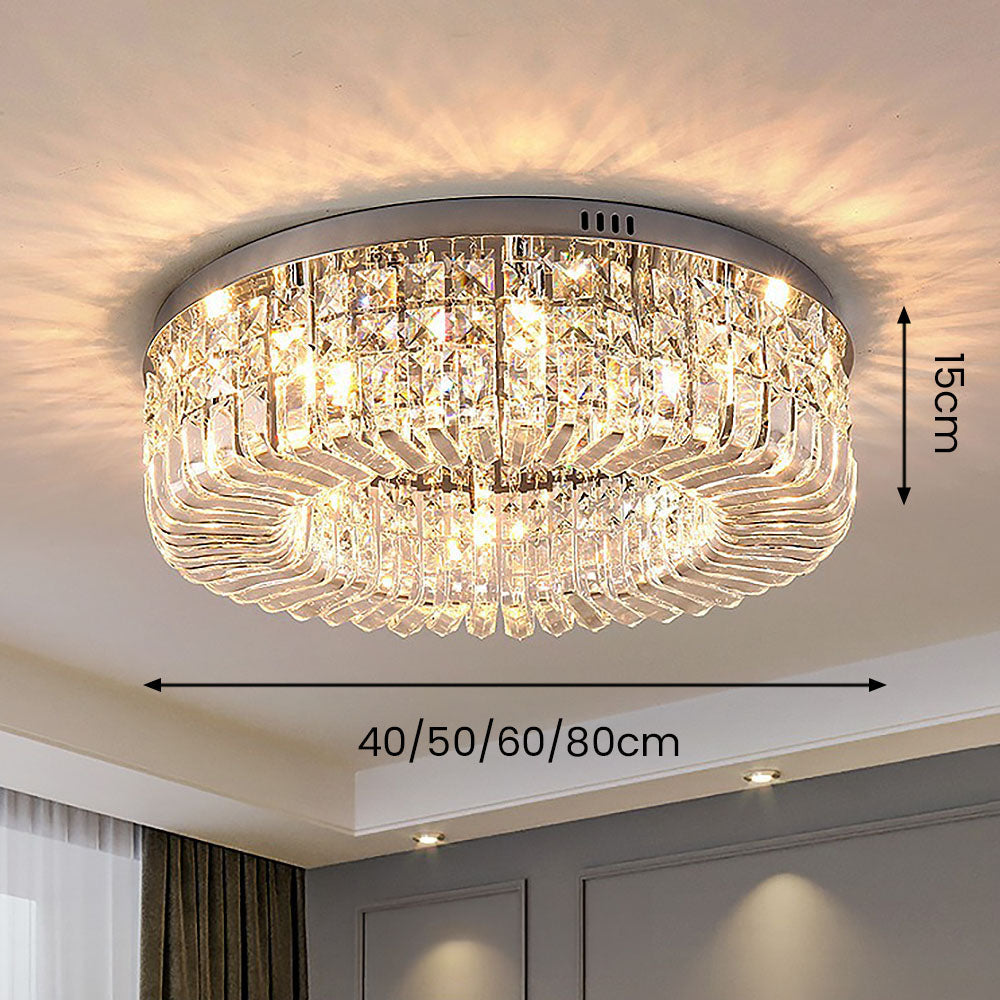 Contemporary Crystal Flush Ceiling Lights for Stylish Bedrooms and Elegant Home Décor Solutions