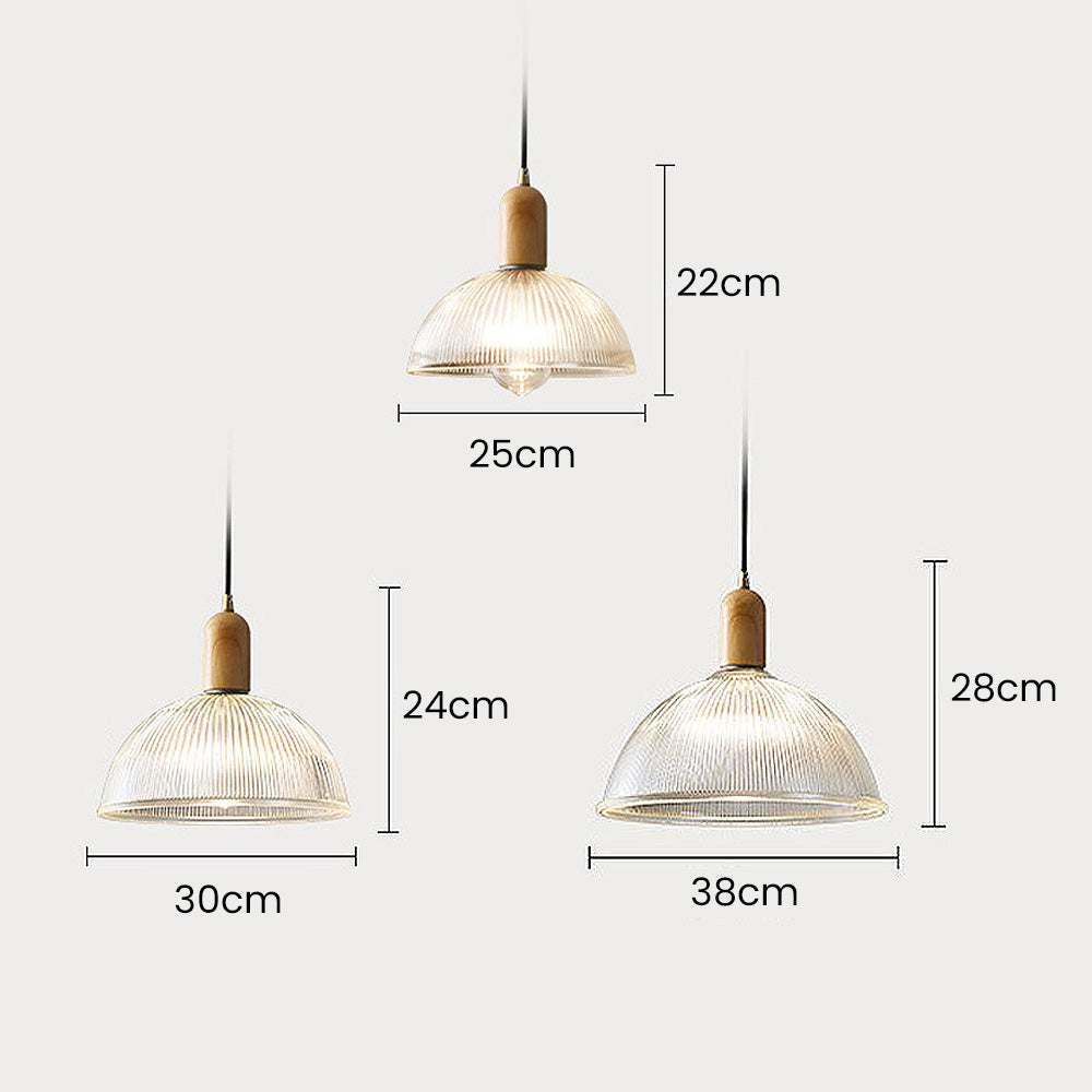 Wabi-Sabi Clear Glass Pendant Lights for Bedroom - Elegant, Minimalist Lighting Fixtures for a Serene Home Ambience