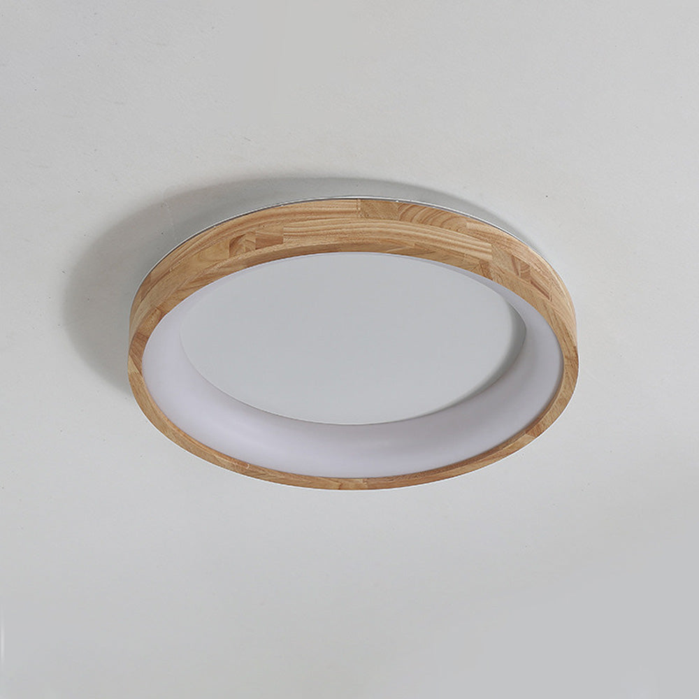 Minimalist Disc Wood LED Ceiling Light for Bedroom – Stylish and Modern Illumination for Contemporary Spaces