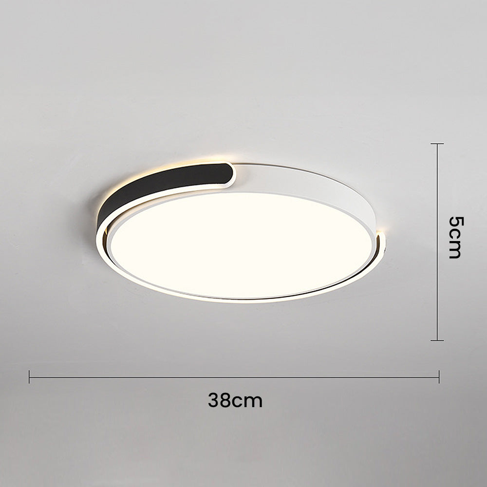 Sleek Minimalist Round Acrylic LED Ceiling Light for Modern Bedrooms - Stylish Illumination for Contemporary Spaces