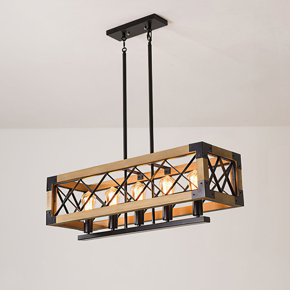 Sleek Modern Black Iron Bar Pendant Light for Contemporary Spaces - Stylish Illumination for Your Home or Office