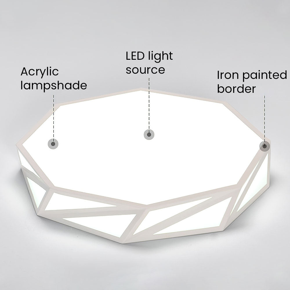 Contemporary Geometric LED Ceiling Light Fixture for Stylish Bedroom Illumination and Modern Home Décor