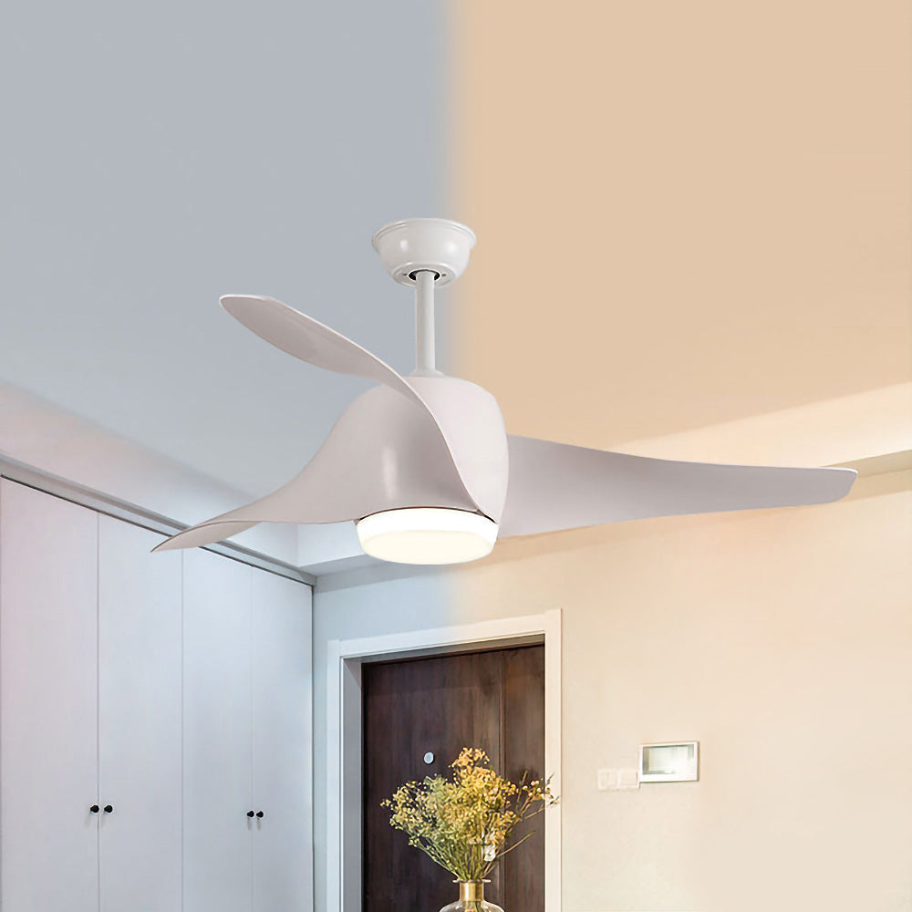 Wooden Flush Ceiling Fan with LED Light and Remote Control for Effortless Comfort and Style in Your Home