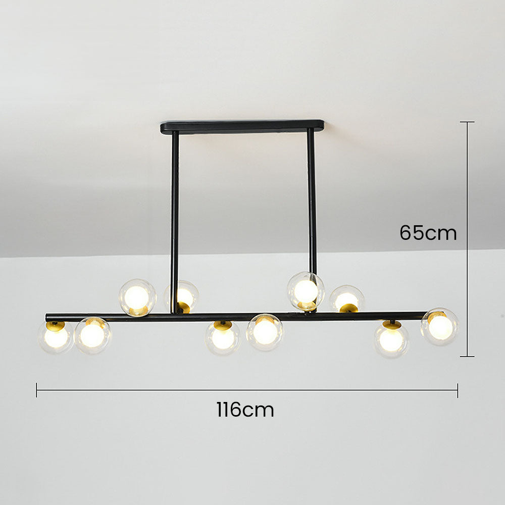 Nordic Style Glass Ceiling Bar Lights for Modern Kitchens - Elegant Illumination for Contemporary Home Decor