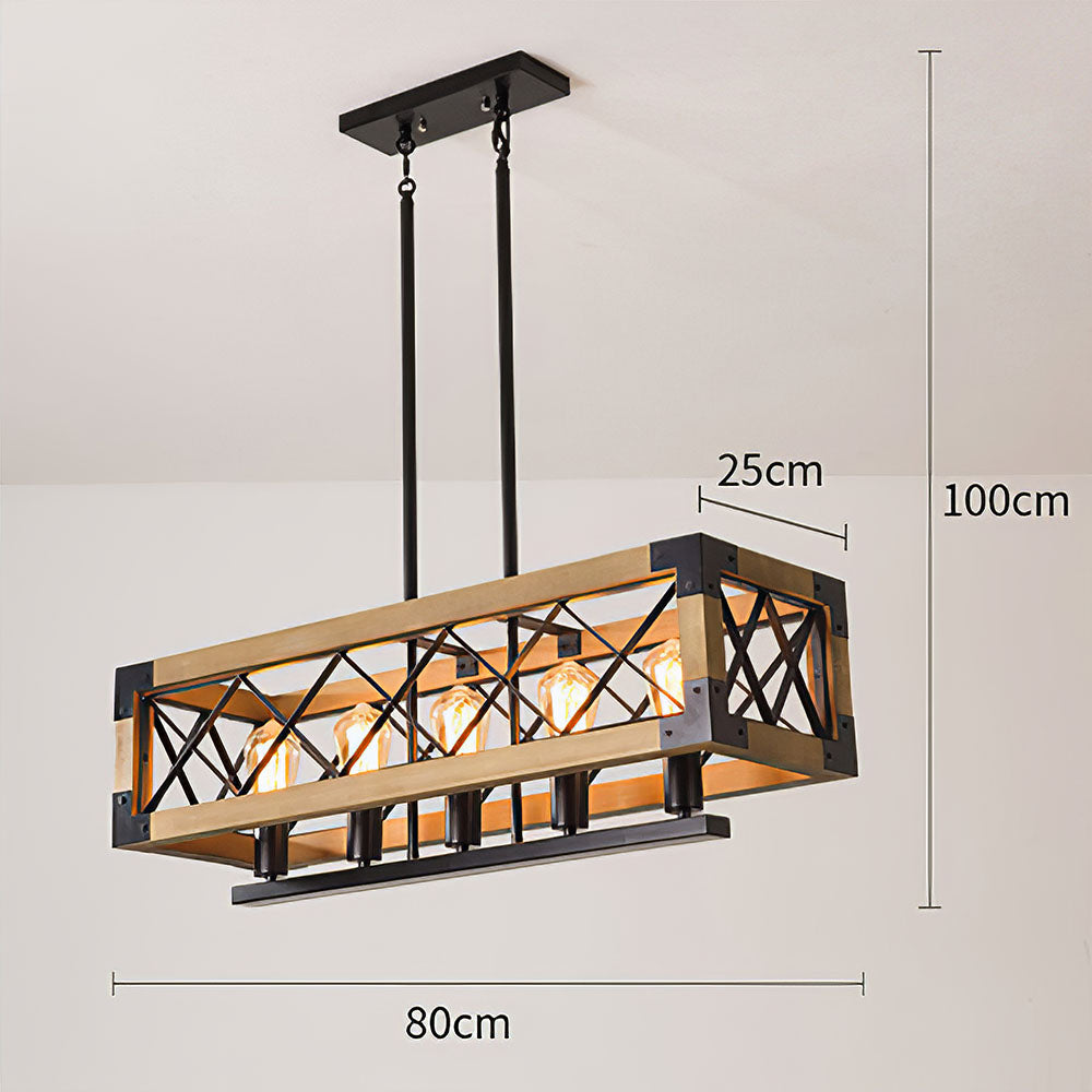 Sleek Modern Black Iron Bar Pendant Light for Contemporary Spaces - Stylish Illumination for Your Home or Office