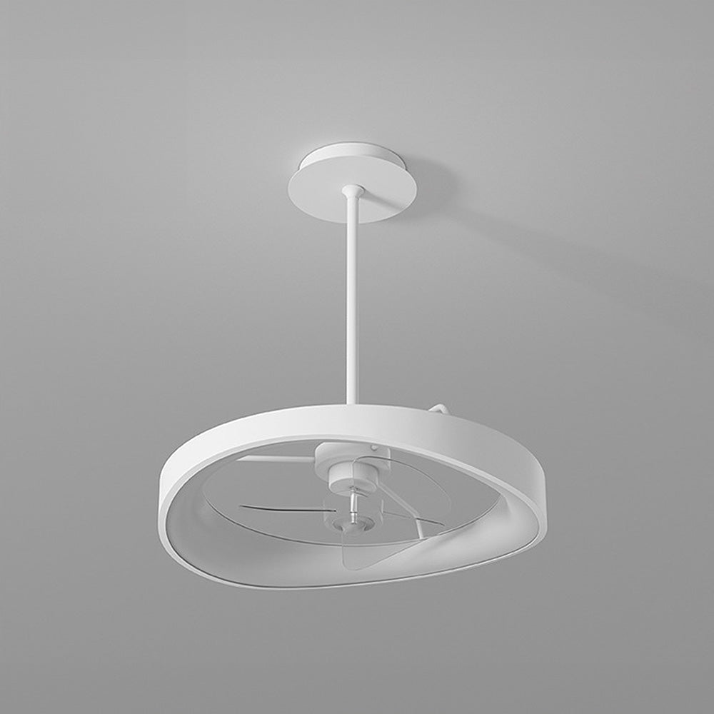 Sleek Minimalist Iron White Ceiling Fan with Integrated Light for Stylish Home Comfort and Modern Décor