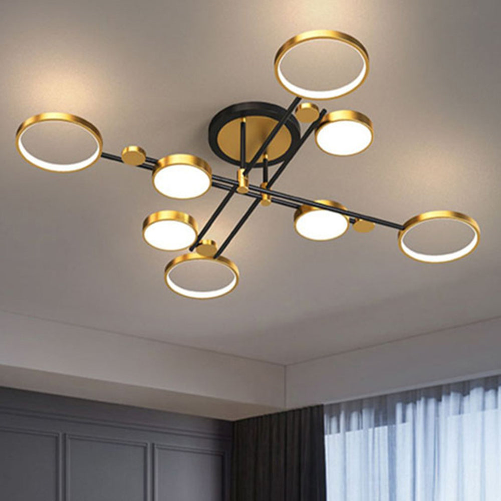 Contemporary LED Ceiling Light for Living Room - Modern Rings Design for Stylish Illumination and Ambience