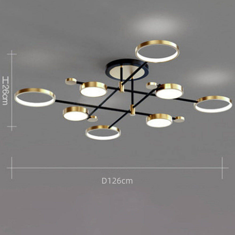 Contemporary LED Ceiling Light for Living Room - Modern Rings Design for Stylish Illumination and Ambience