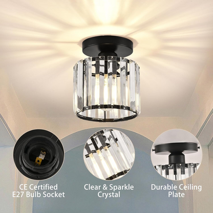 Crystal Glass Ceiling Light for Modern Interiors