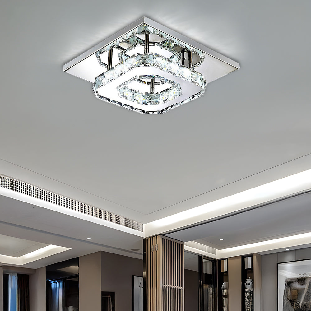 Ceiling Light Crystal LED Modern Flush Fixture