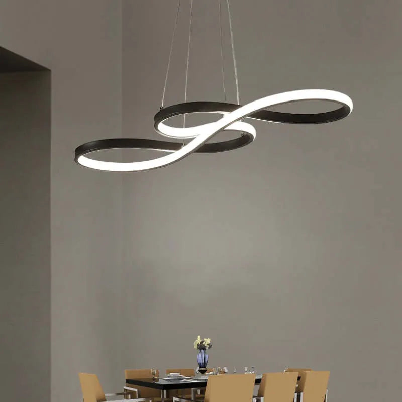 Plafonnier moderne suspension en aluminium lustre