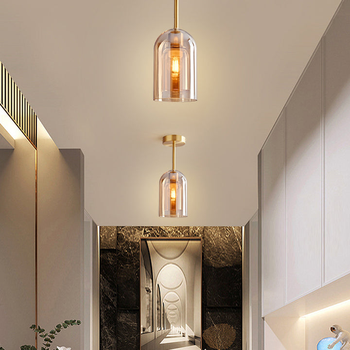 Elegant Clear Glass Pendant Light for Hallway - Stylish Ceiling Fixture to Illuminate Your Home with Modern Charm