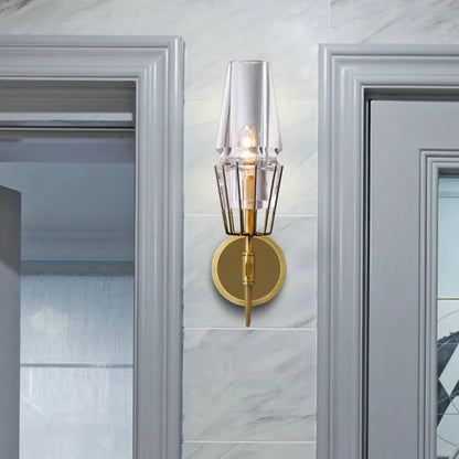 Wandlampe Modern Messing Glas Wandleuchte
