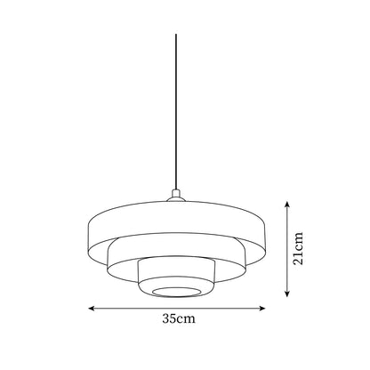 Lampa wisząca w stylu mid-century pomarańczowa metalowa oprawa