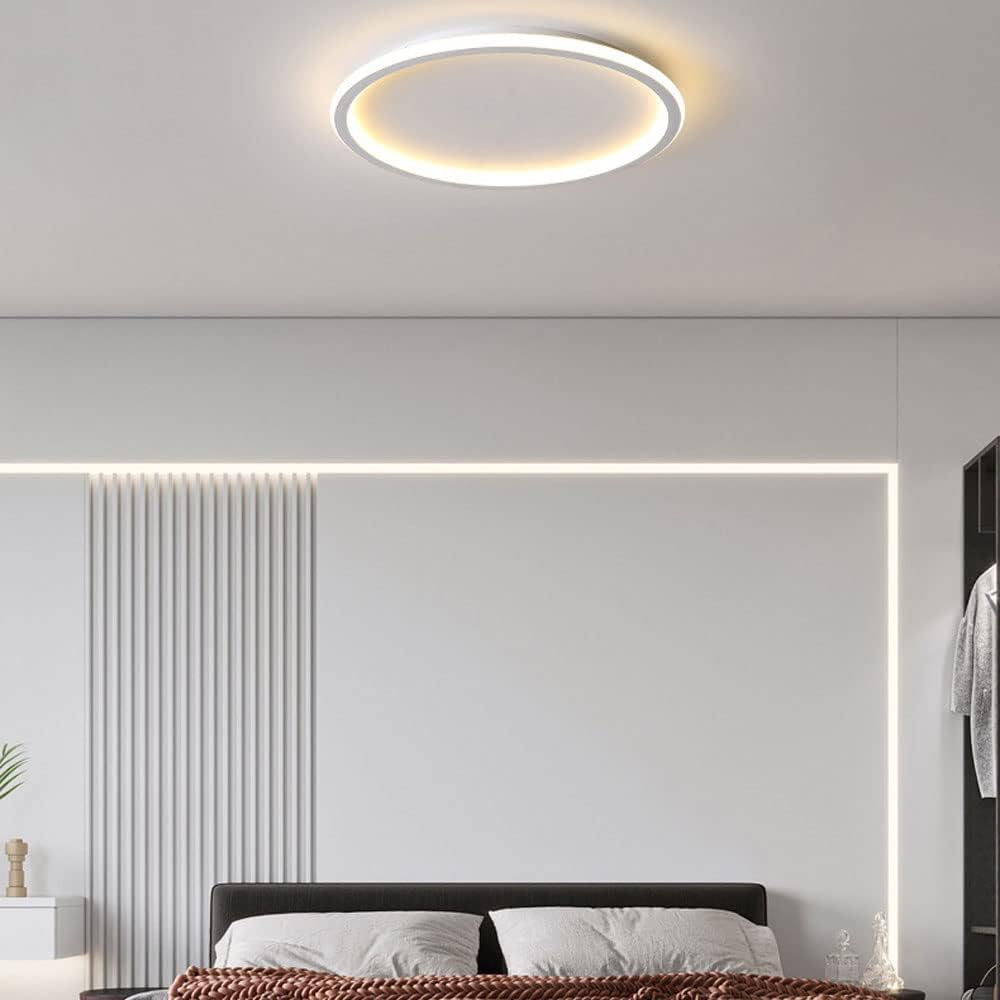 Sleek Ultra-Thin Round Low Ceiling Light Fixture for Modern Spaces - Stylish Illumination for Contemporary Interiors