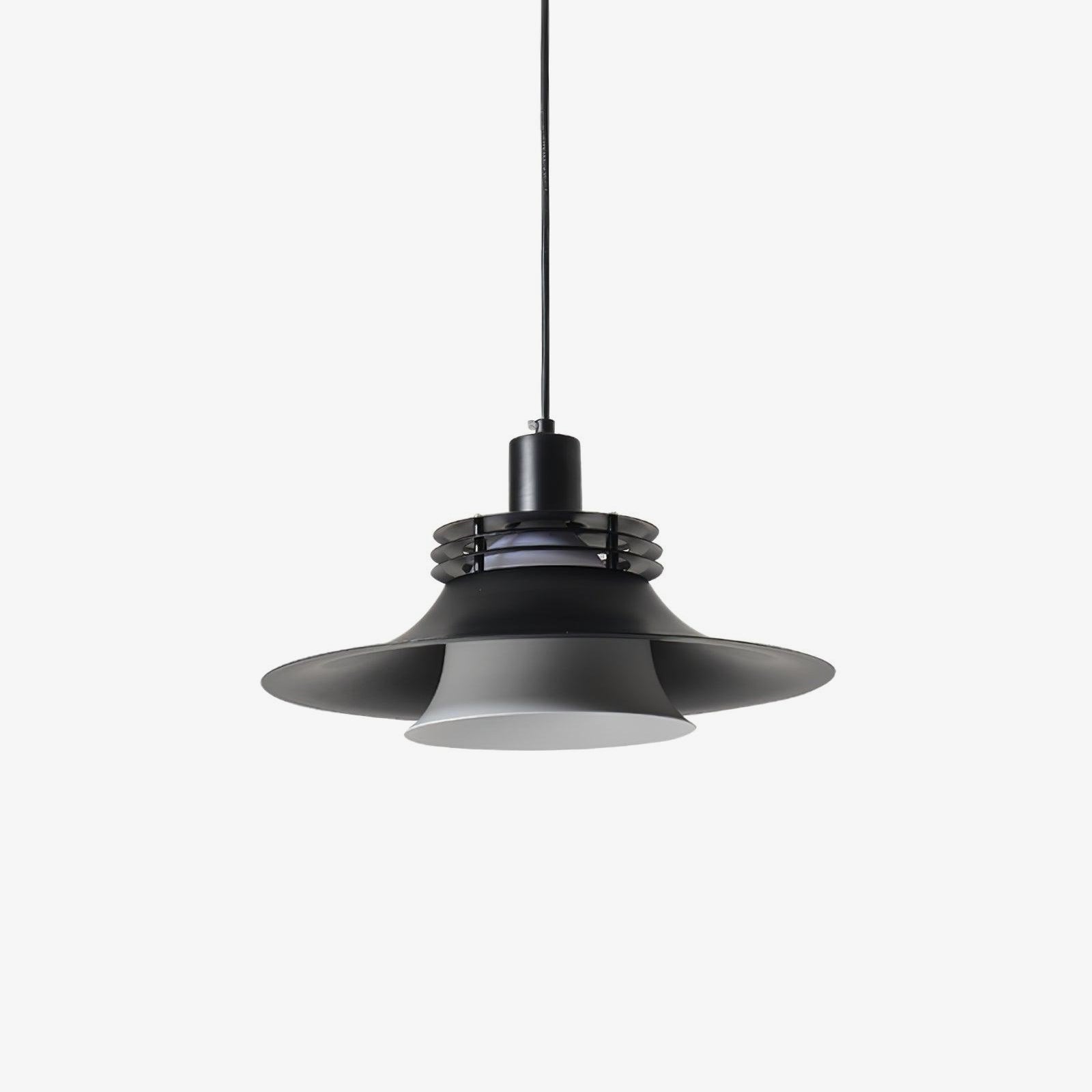 Sleek Modern Black Aluminium Pendant Light Fixture for Stylish Home Decor and Contemporary Lighting Solutions