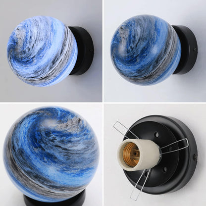 Plafonnier en verre moderne globe