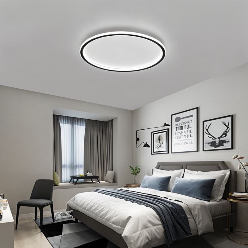 Sleek Ultra-Thin Round Low Ceiling Light Fixture for Modern Spaces - Stylish Illumination for Contemporary Interiors