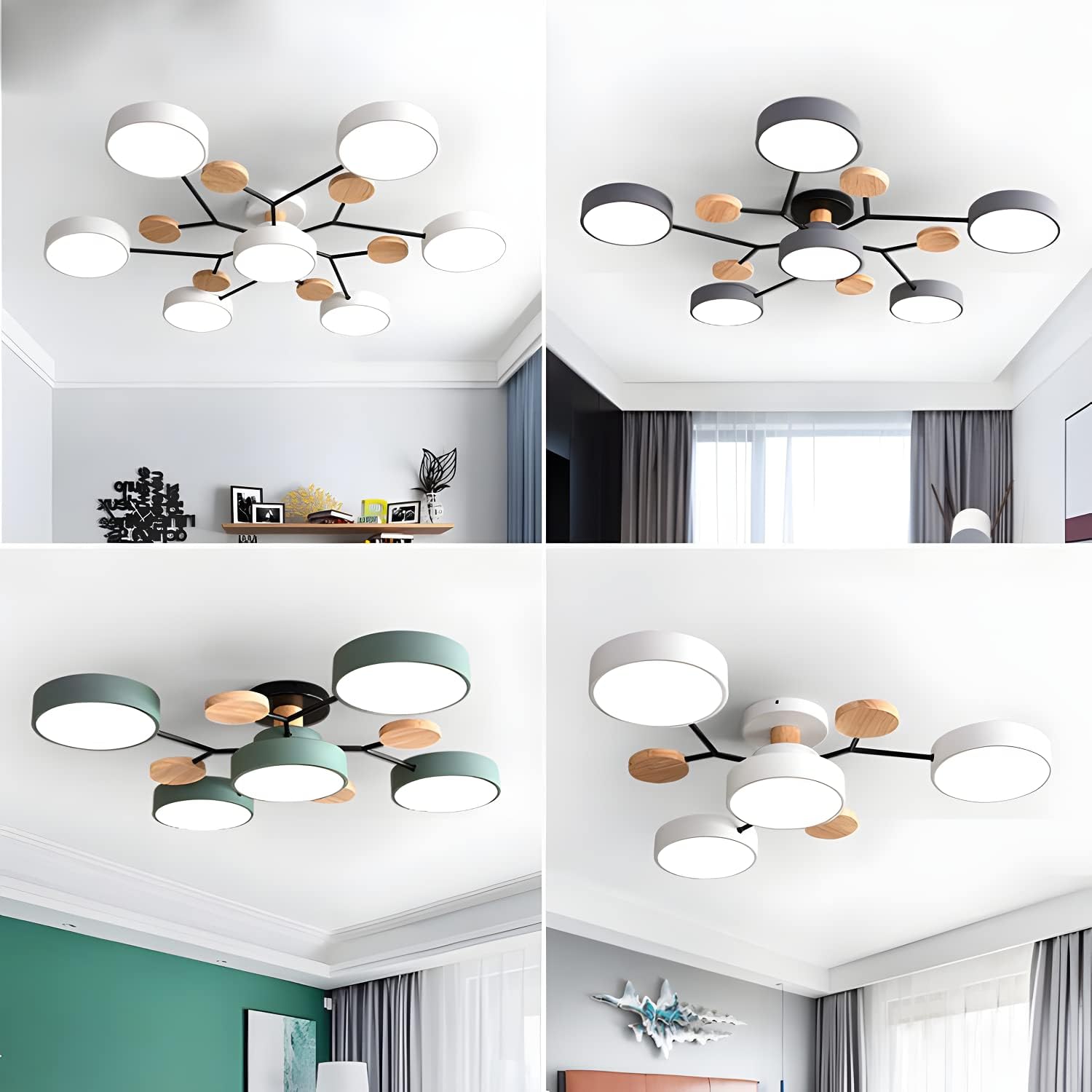 Contemporary Round Low Ceiling Light Fixture for Living Room Ambiance and Style Enhancement