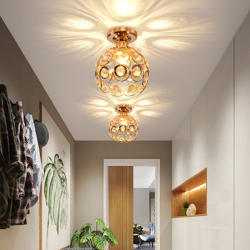 Elegant Art Gold Creative Glass Ceiling Light for Hallway - Stylish Illumination for Your Home Décor