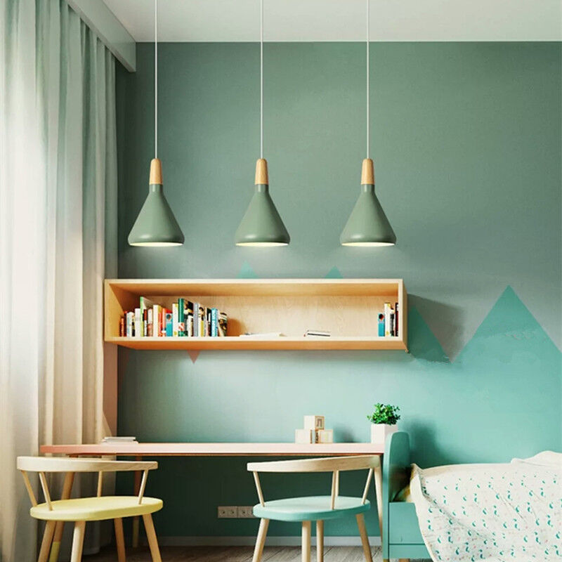 Nordic Macaron Inspired Wooden Pendant Light – Stylish and Creative Lighting Solution for Modern Interiors