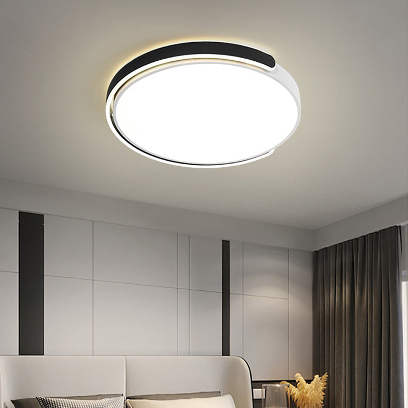 Sleek Minimalist Round Acrylic LED Ceiling Light for Modern Bedrooms - Stylish Illumination for Contemporary Spaces