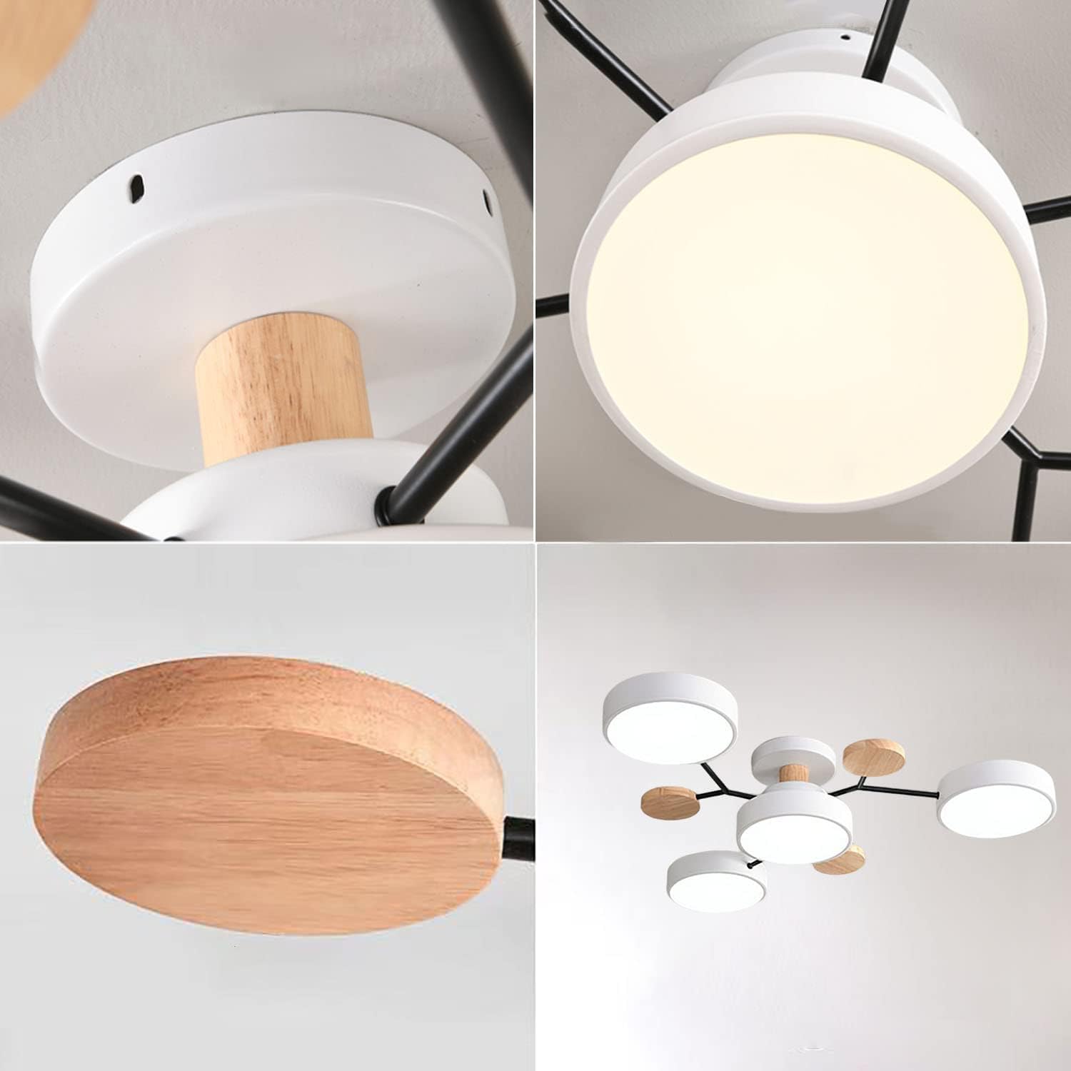 Contemporary Round Low Ceiling Light Fixture for Living Room Ambiance and Style Enhancement