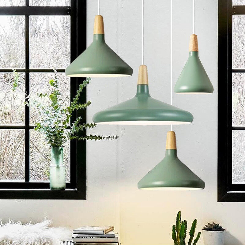 Nordic Macaron Inspired Wooden Pendant Light – Stylish and Creative Lighting Solution for Modern Interiors