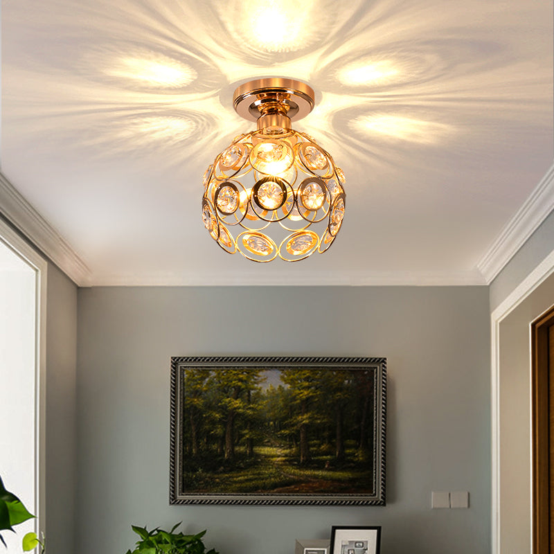 Elegant Art Gold Creative Glass Ceiling Light for Hallway - Stylish Illumination for Your Home Décor