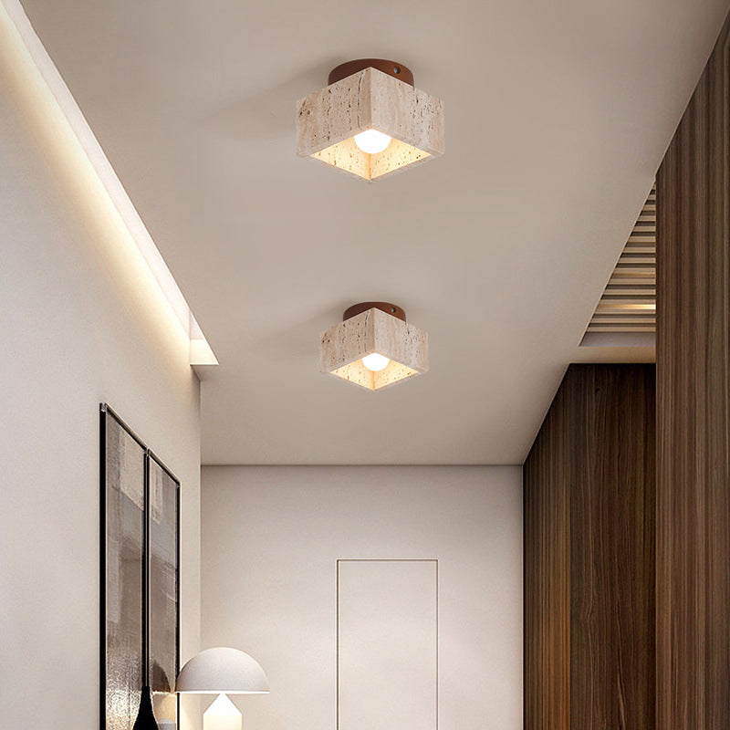 Wooden Simplicity Cylindrical Ceiling Light for Hallway – Elegant and Modern Lighting Solution for Your Home