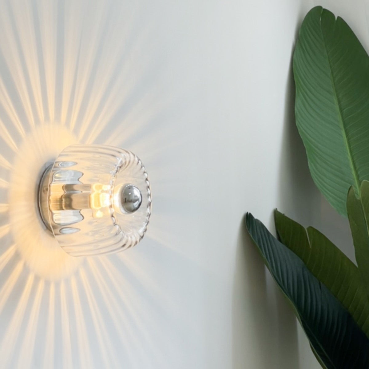 Contemporary Mini Clear Glass Wall Light Fixture for Modern Home Décor - Stylish and Elegant Illumination Solution