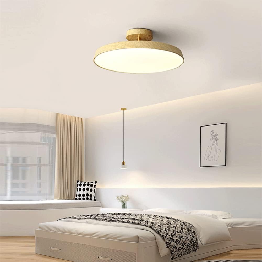 Minimalist White LED Semi-Flush Ceiling Light Fixture for Bedroom Ambience and Modern Home Decor