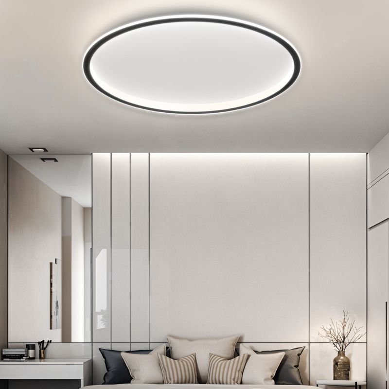 Sleek Ultra-Thin Round Low Ceiling Light Fixture for Modern Spaces - Stylish Illumination for Contemporary Interiors